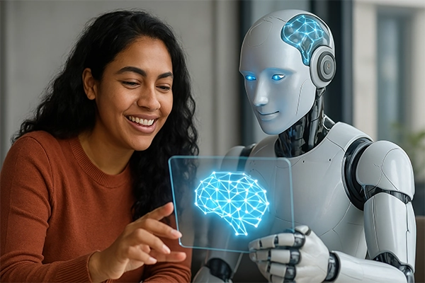 interaccion-entre-persona-y-robot-en-marketing-digital-potenciado-por-inteligencia-artificial