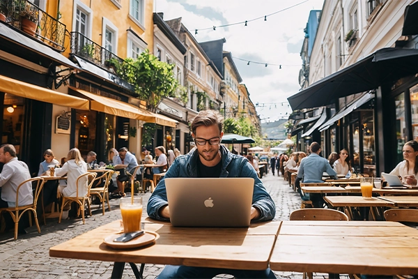 persona-trabajando-con-portatil-en-terraza-de-café-en-entorno-urbano