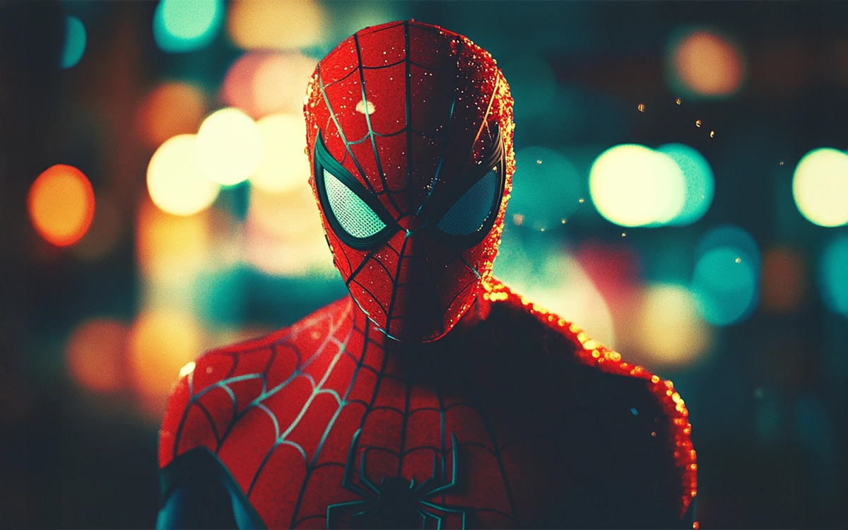 Imagen de Spider-Man en ciudad nocturna usada en artículo sobre el tráiler con 1100 millones de vistas y su relación con el tráfico web