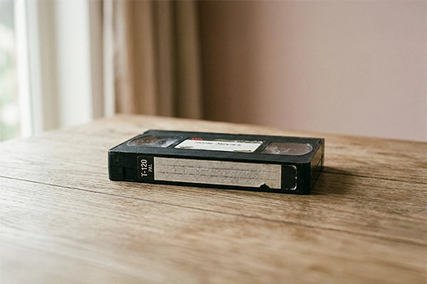 cinta de video sobre mesa representando un proyecto web mal ejecutado