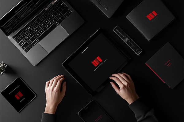 logo moderno con diseño minimalista y branding profesional